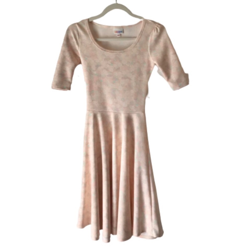 LuLaRoe Pink Floral Print Nicole Dress XXS NEW